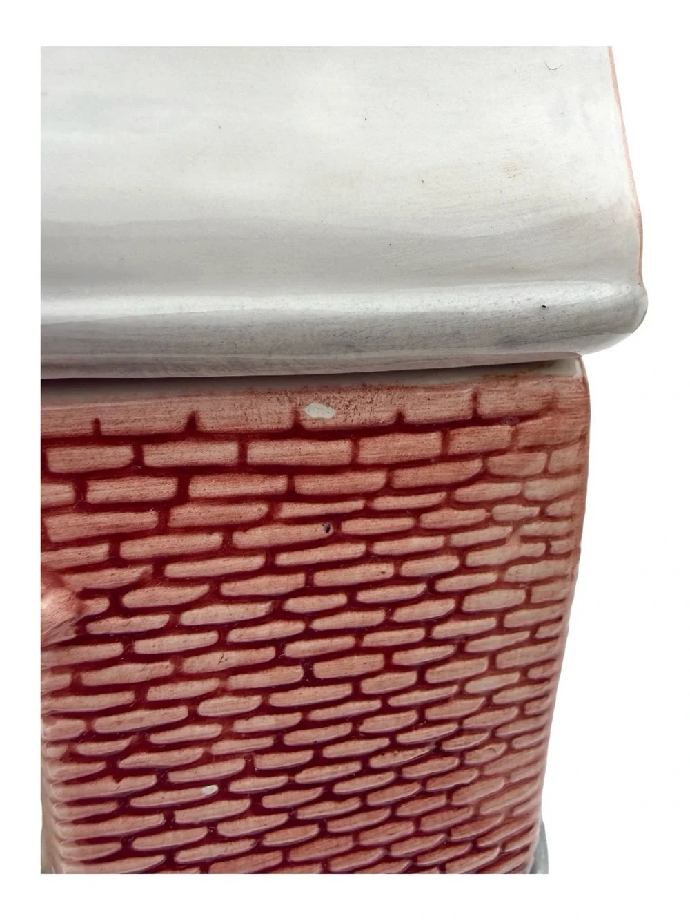 Vintage Ceramic Bakery Cookie Jar Village House Canister Cottagecore Kitchen 10”